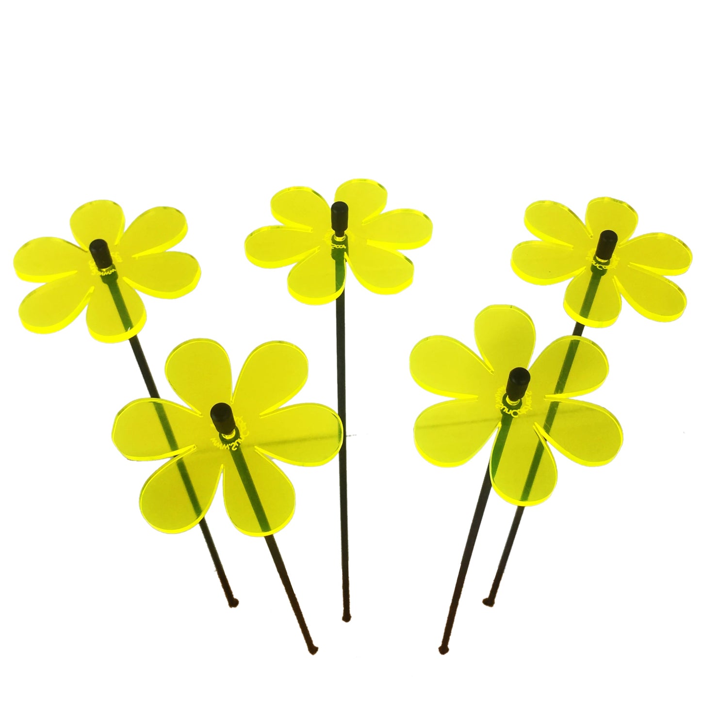 Small Garden Décor Ornaments Set of 5 Daisy