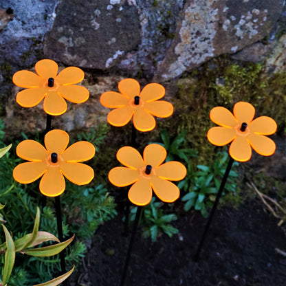 Garden Décor Ornaments Set of 5 'Daisies'