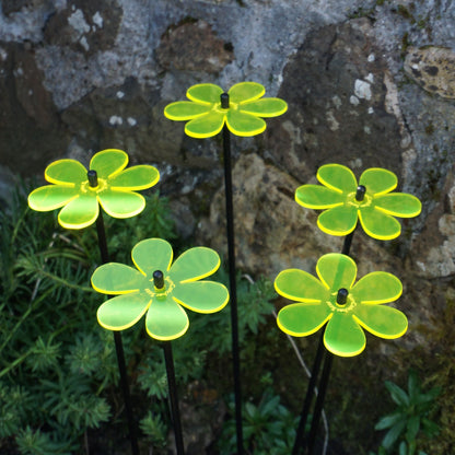 Garden Décor Ornaments Set of 5 'Daisies'