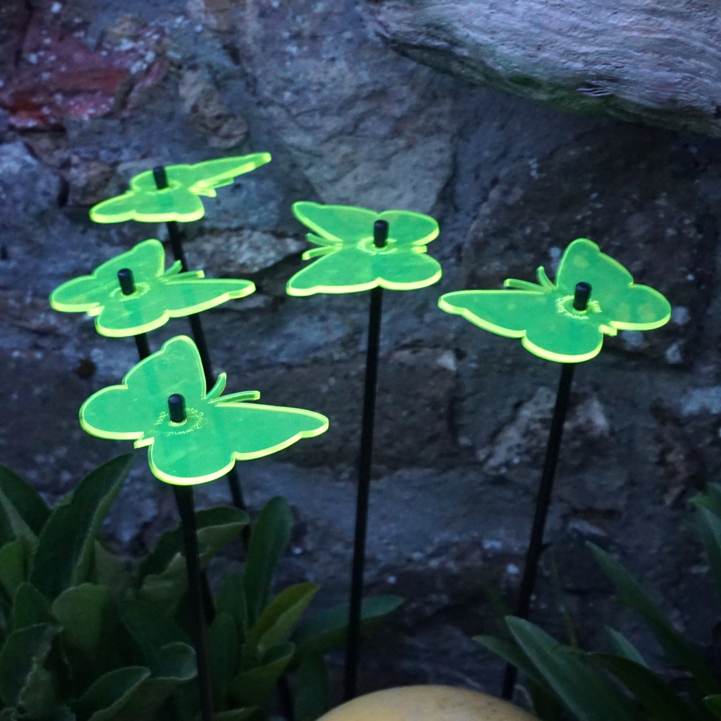 Garden Décor Ornaments Set of 5 'Gatekeeper Butterflies'