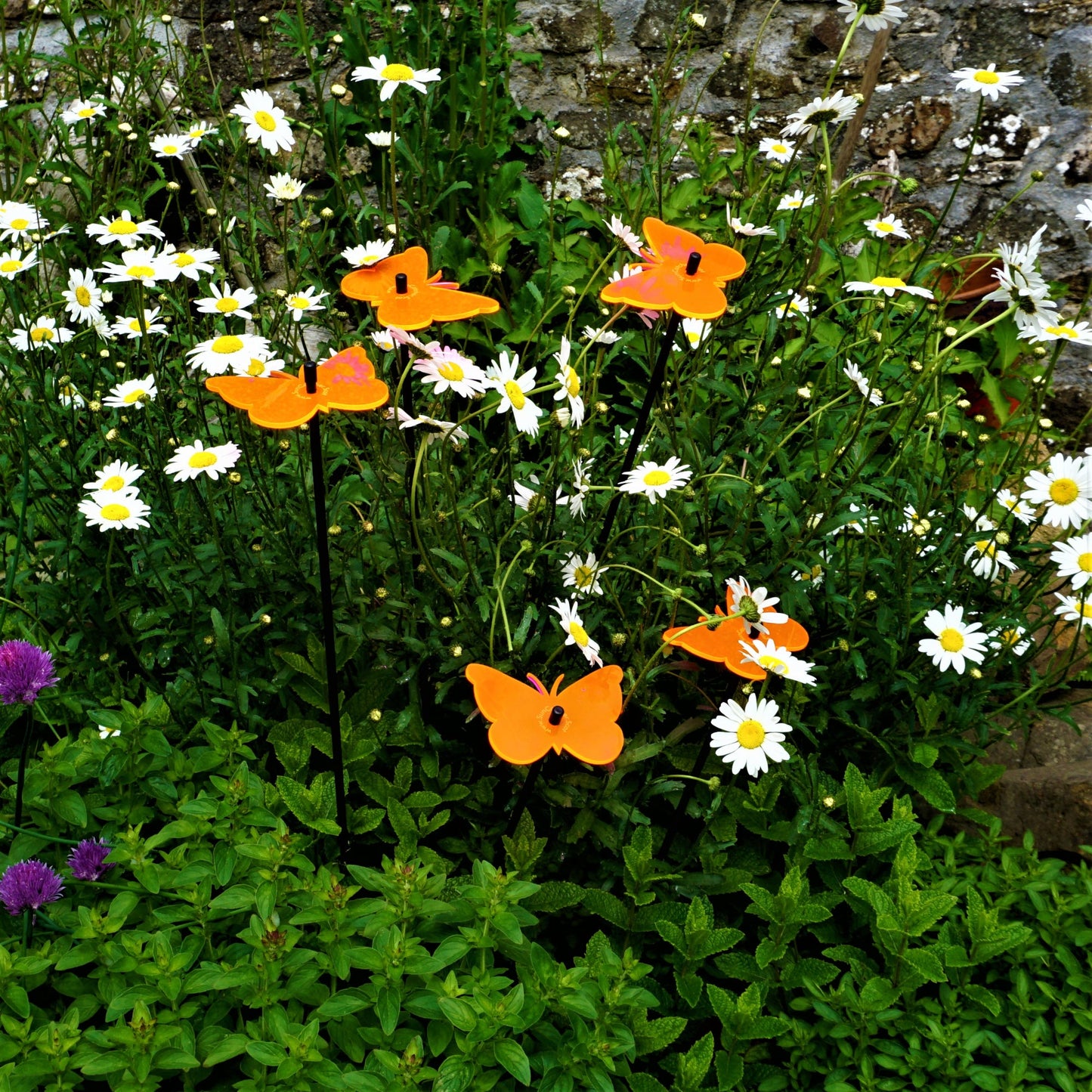 Garden Décor Ornaments Set of 5 'Gatekeeper Butterflies'
