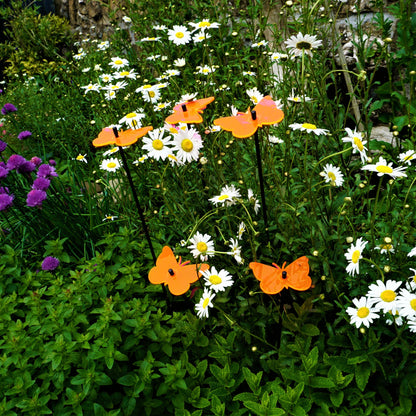 Garden Décor Ornaments Set of 5 'Gatekeeper Butterflies'