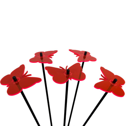 Garden Décor Ornaments Set of 5 'Gatekeeper Butterflies'