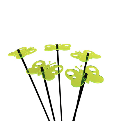 Small Garden Décor Ornaments Set of 5 'Peacock Butterfly'