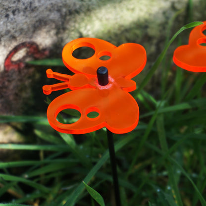 Small Garden Décor Ornaments Set of 5 'Peacock Butterfly'