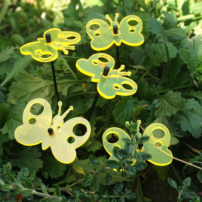 Small Garden Décor Ornaments Set of 5 'Peacock Butterfly'