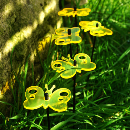 Small Garden Décor Ornaments Set of 5 'Peacock Butterfly'