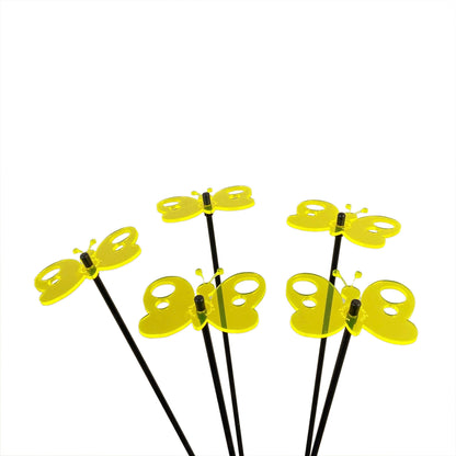 Small Garden Décor Ornaments Set of 5 'Peacock Butterfly'