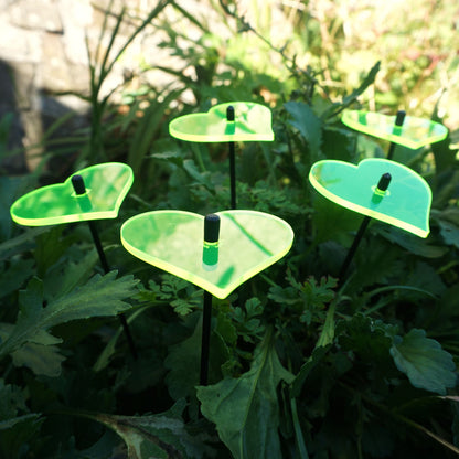 Small Garden Décor Ornaments Set of 5 'Hearts'