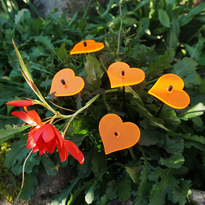 Small Garden Décor Ornaments Set of 5 'Hearts'