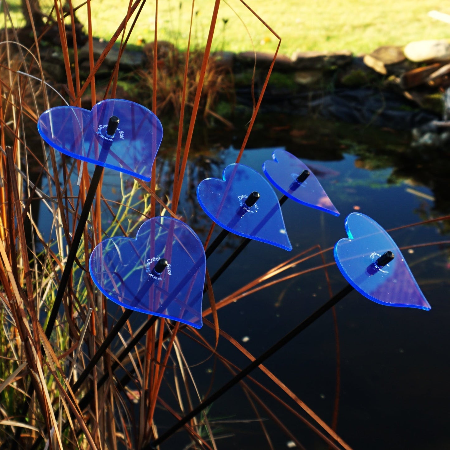 Medium Garden Décor Ornaments Set of 5 'Hearts'