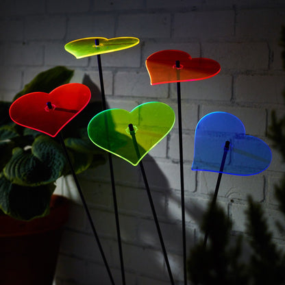 Large Garden Décor Ornaments Set of 5 'Hearts'