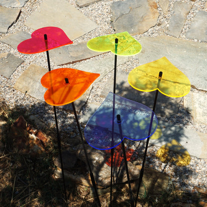 Large Garden Décor Ornaments Set of 5 'Hearts'