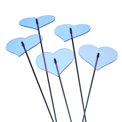 Large Garden Décor Ornaments Set of 5 'Hearts'