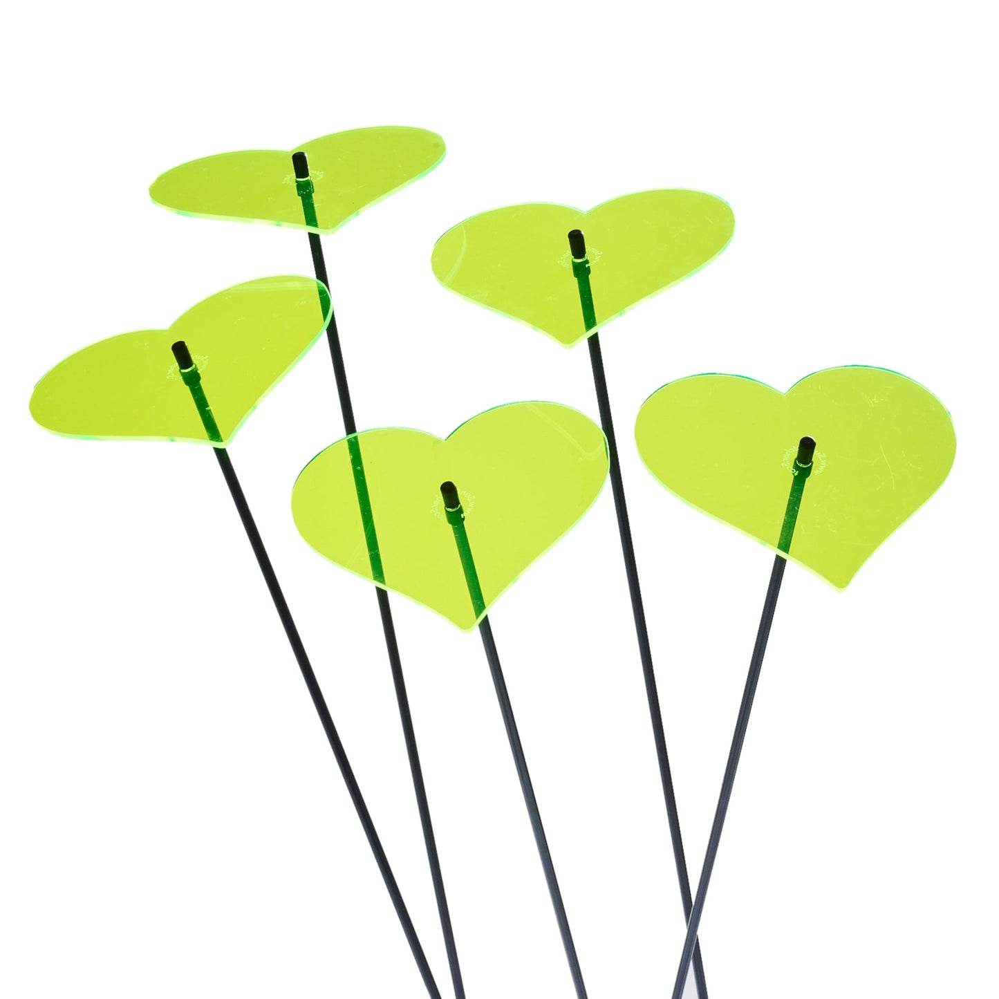 Large Garden Décor Ornaments Set of 5 'Hearts'