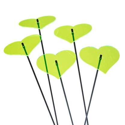 Large Garden Décor Ornaments Set of 5 'Hearts'