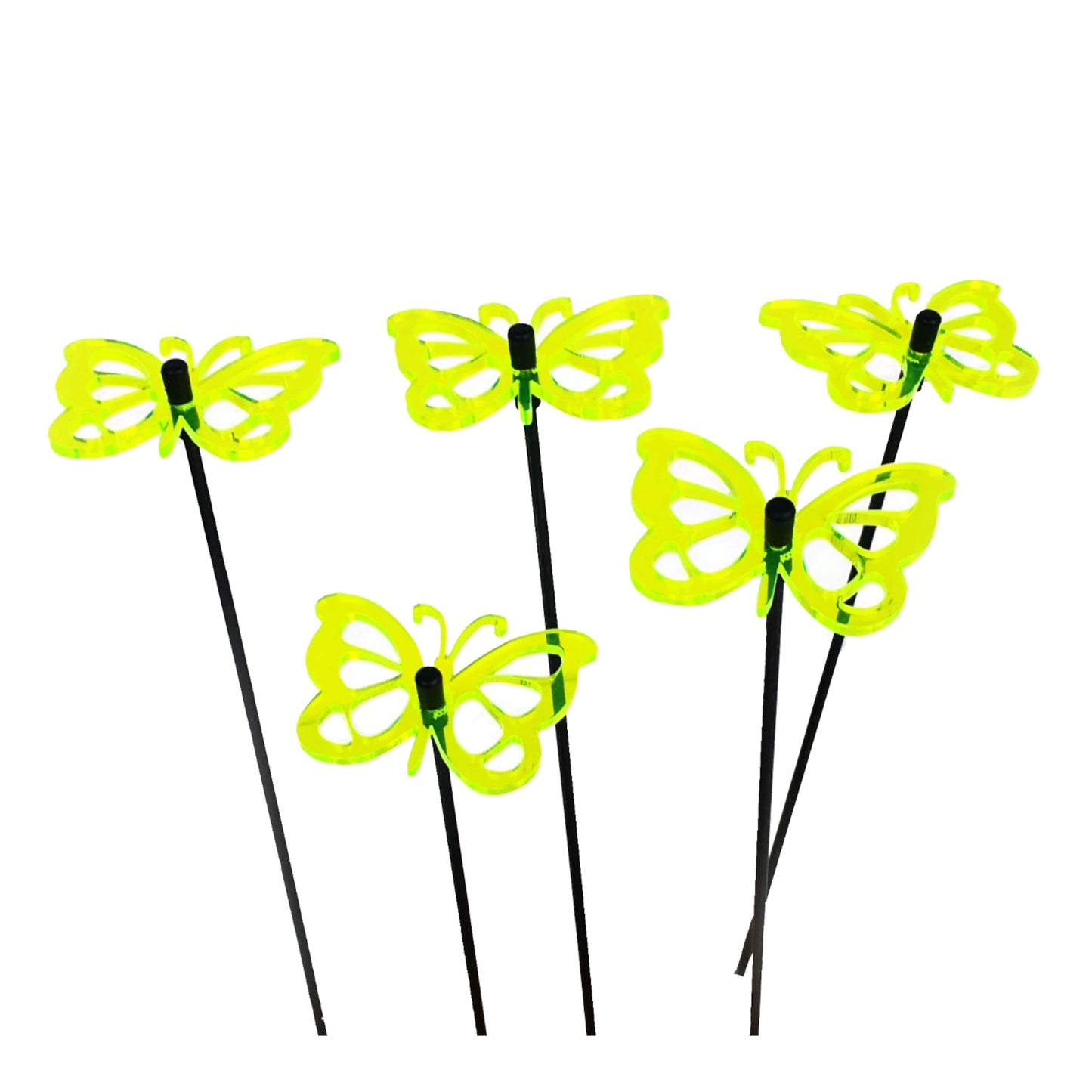 Large Garden Décor Ornaments Set of 5 'Comma Butterflies'