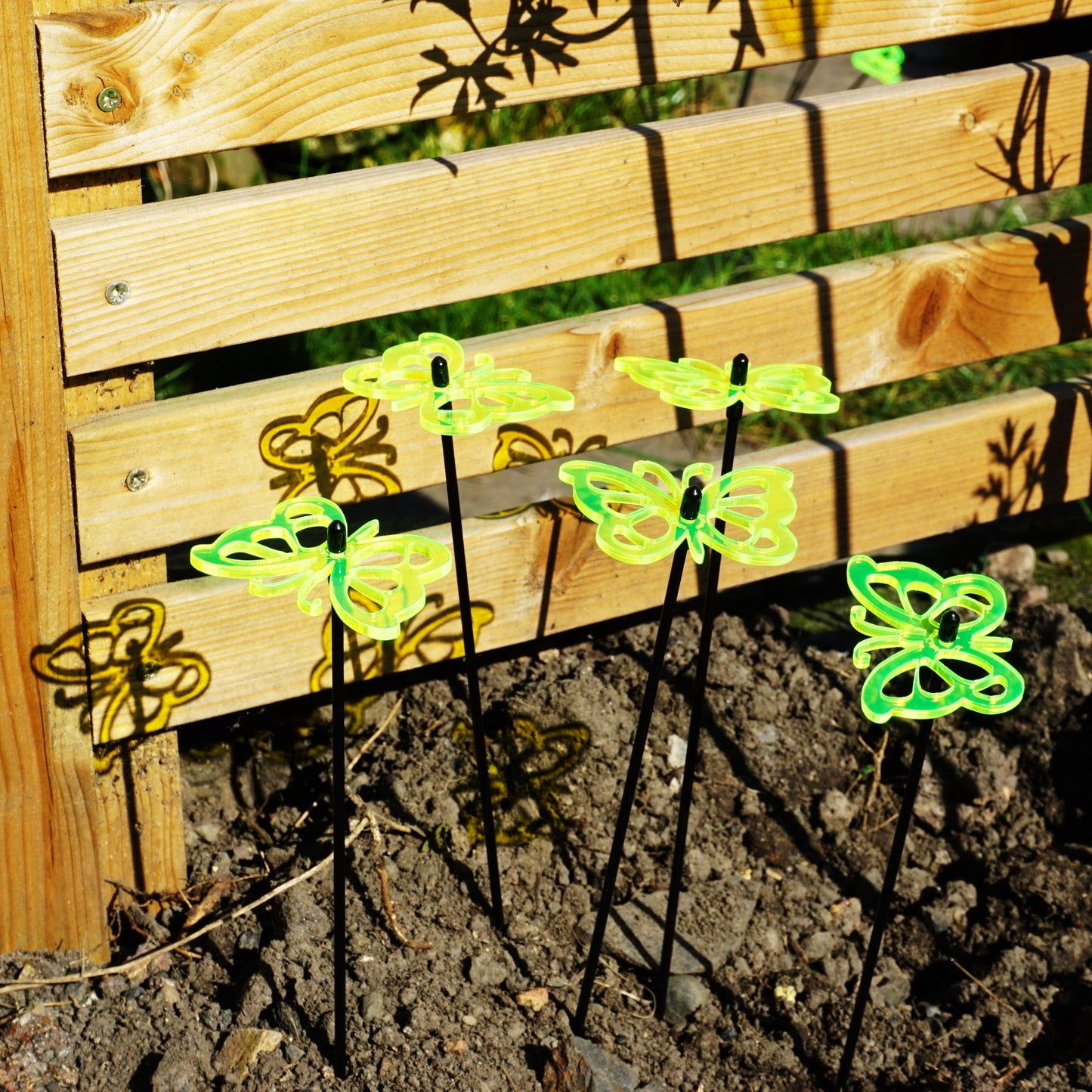 Large Garden Décor Ornaments Set of 5 'Comma Butterflies'