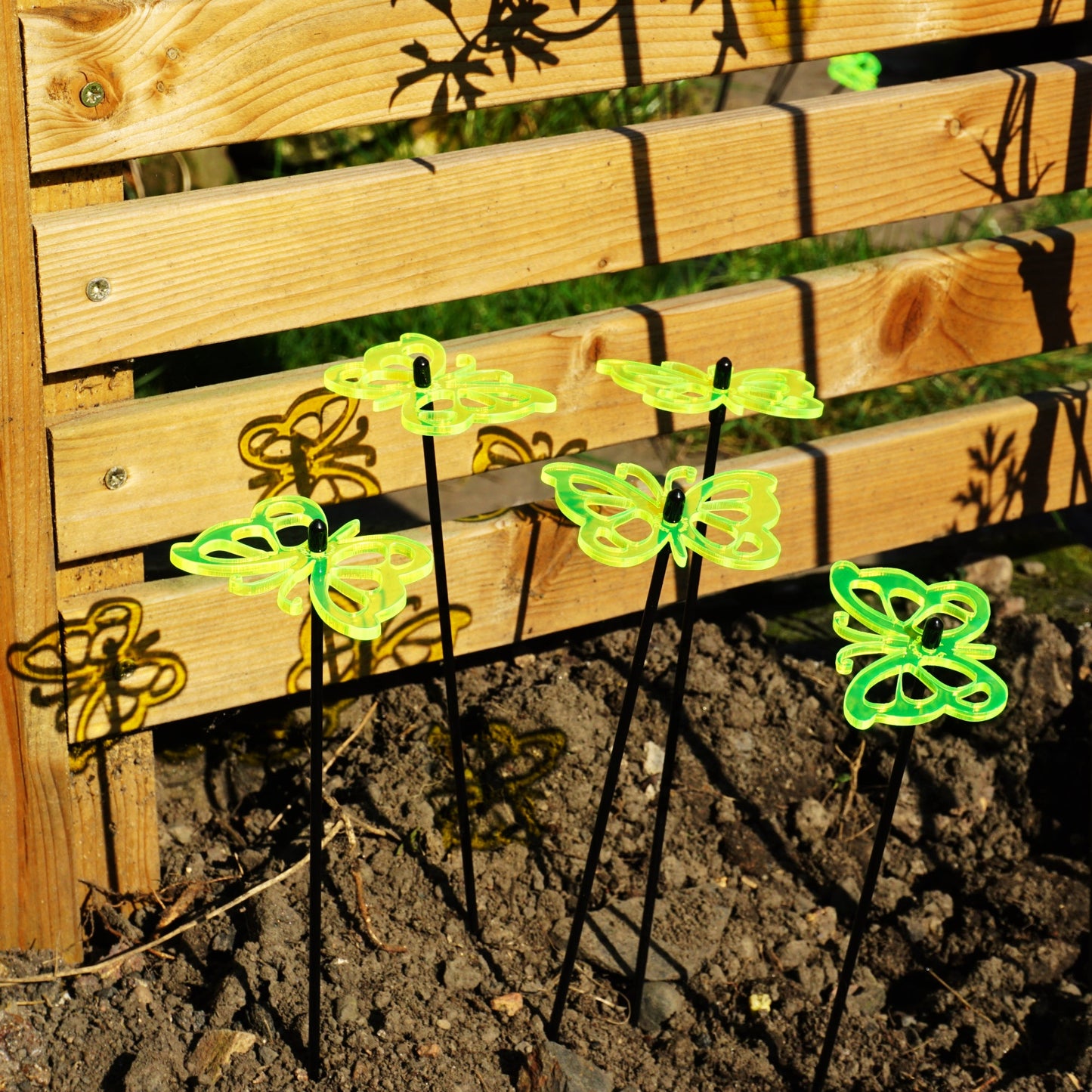 Large Garden Décor Ornaments Set of 5 'Comma Butterflies'