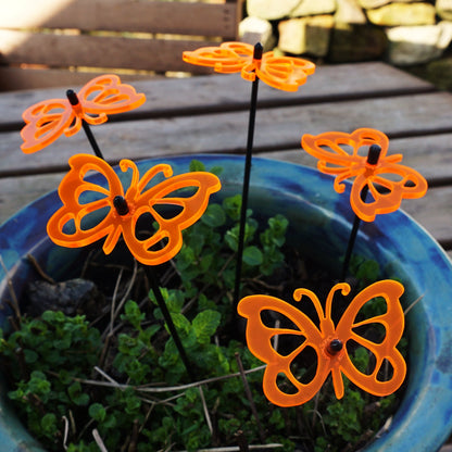 Large Garden Décor Ornaments Set of 5 'Comma Butterflies'