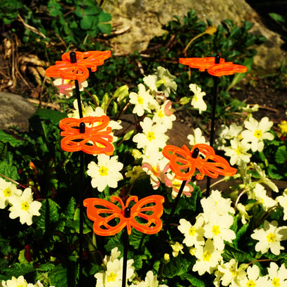 Large Garden Décor Ornaments Set of 5 'Comma Butterflies'