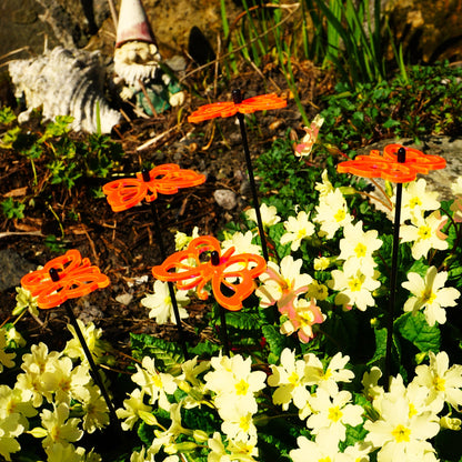 Large Garden Décor Ornaments Set of 5 'Comma Butterflies'