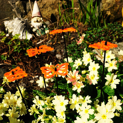 Large Garden Décor Ornaments Set of 5 'Comma Butterflies'
