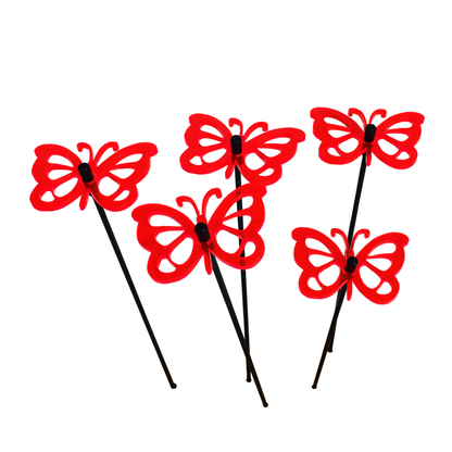 Garden Décor Ornaments Set of 5 'Comma Butterflies'