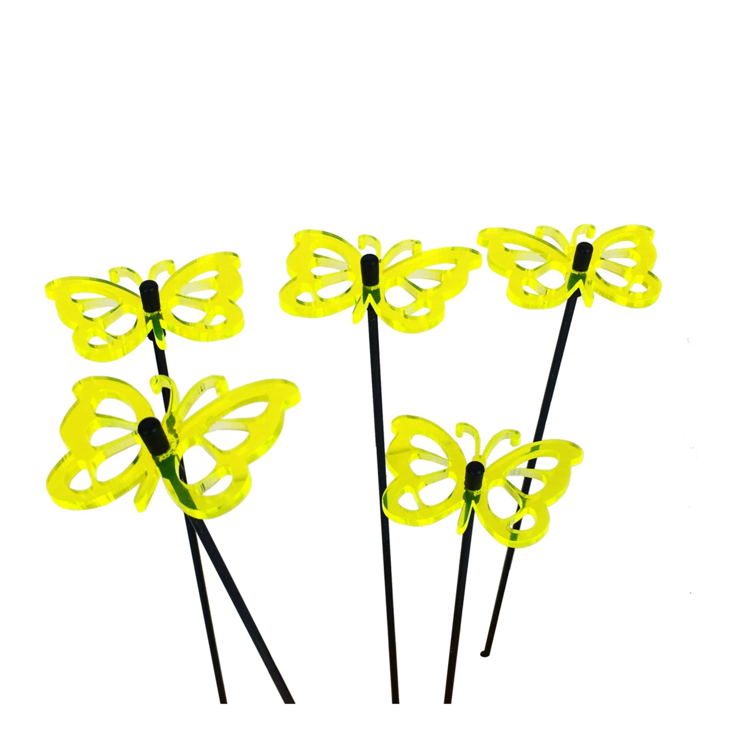 Large Garden Décor Ornaments Set of 5 'Comma Butterflies'