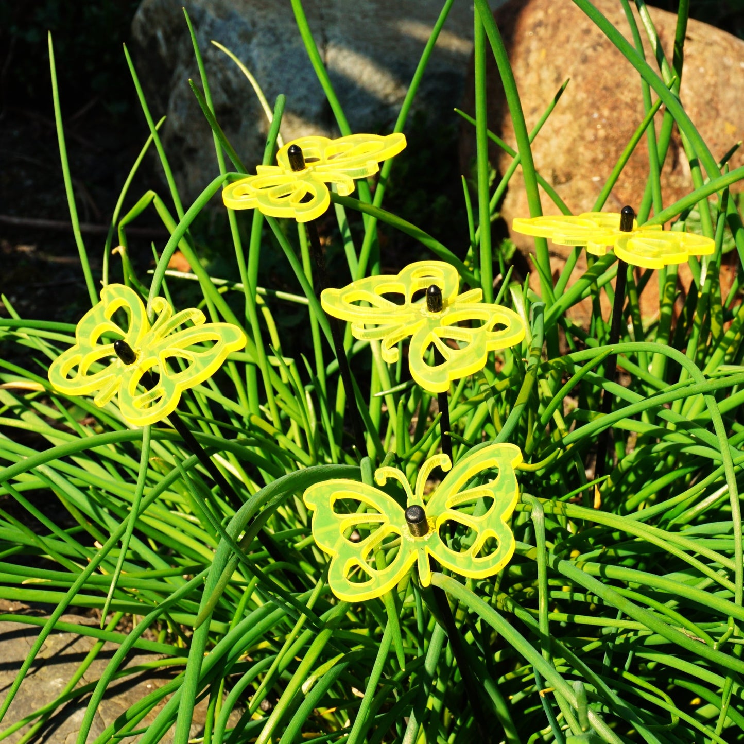 Large Garden Décor Ornaments Set of 5 'Comma Butterflies'