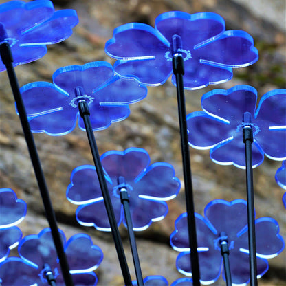 Small Garden Décor Ornaments Set of 5 'Double Blossom'