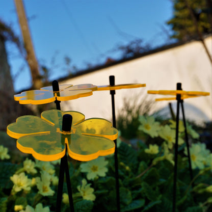 Small Garden Décor Ornaments Set of 5 'Double Blossom'