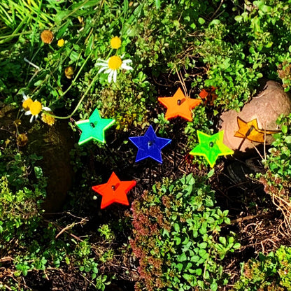 Garden Décor Ornaments Set of 5 small 'Shining Stars'