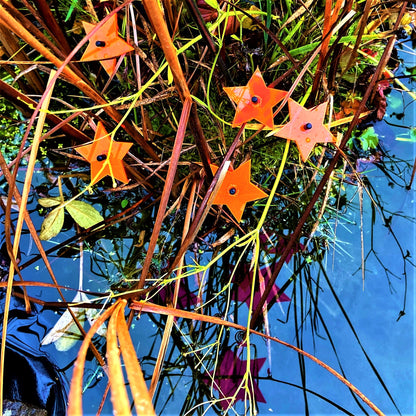 Garden Décor Ornaments Set of 5 small 'Shining Stars'