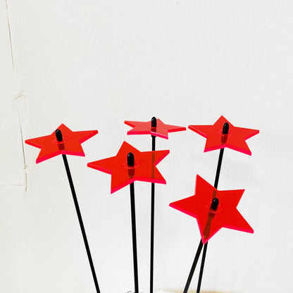Garden Décor Ornaments Set of 5 small 'Shining Stars'