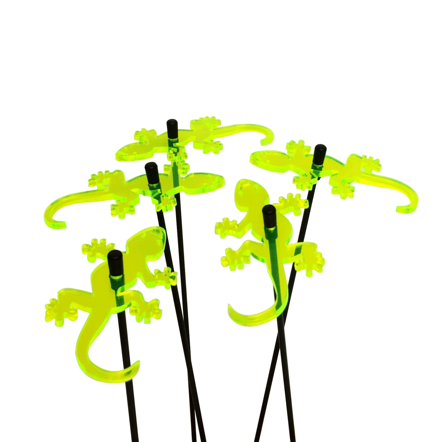 Small Garden Décor Ornaments Set of 5 'Gecko'