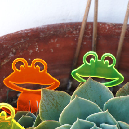 Garden Décor Ornament Stakes Set of 5 'Happy Frogs'