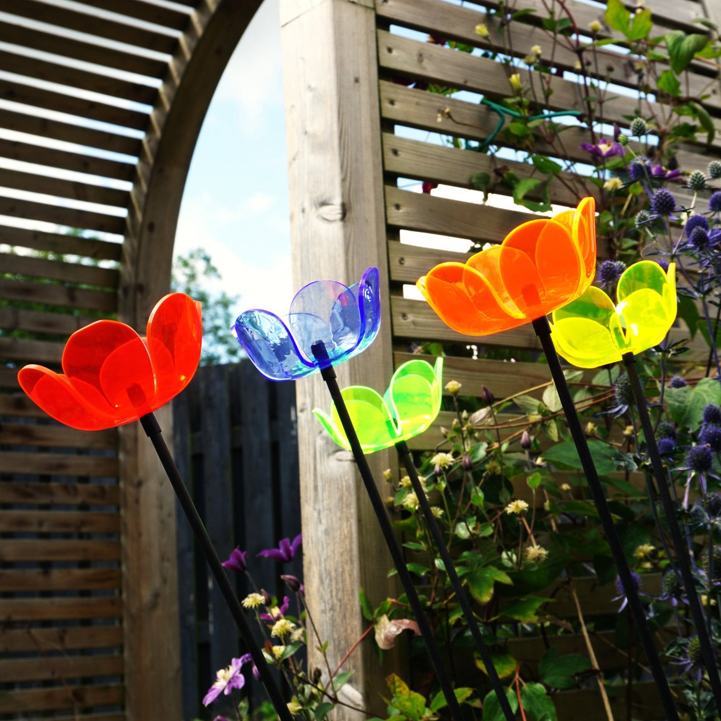 Large SunCatcher Garden Décor Ornament Set of 5 'Tulip'