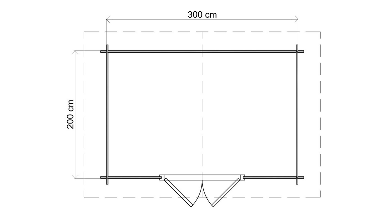 Lugarde Select - Bath Apex Roof Log Cabin 300x200cm