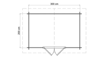 Lugarde Select - Bath Apex Roof Log Cabin 300x200cm