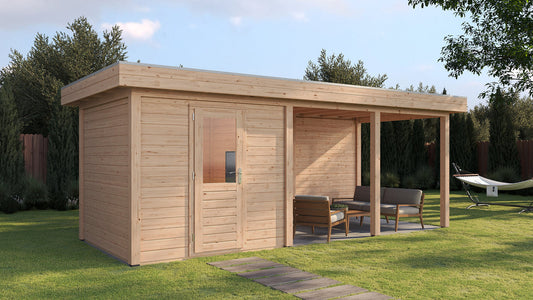 Lugarde Select - Coventry Modern log Cabin 250x250cm with 400cm Canopy