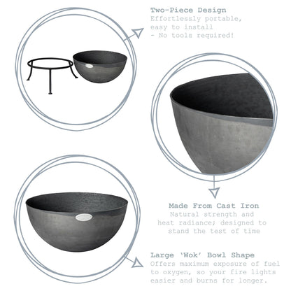 60cm Steel Garden Fire Pit