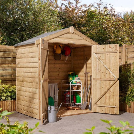 Rowlinson 6' x 4' Premier Shiplap Windowless Double Door Apex Shed