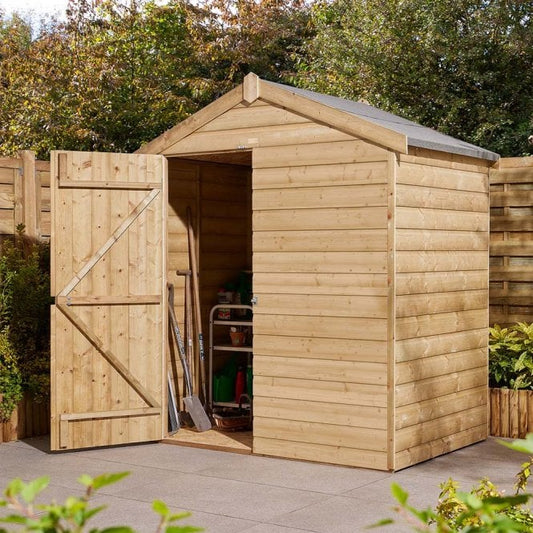 Rowlinson 6' x 4' Premier Shiplap Windowless Single Door Apex Shed