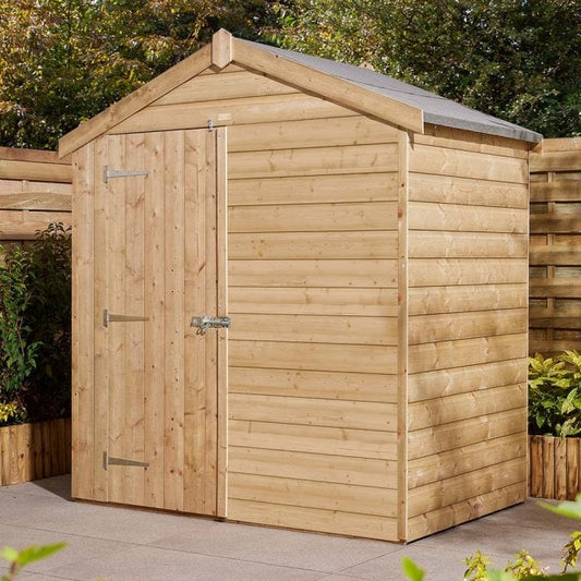 Rowlinson 6' x 4' Premier Shiplap Windowless Single Door Apex Shed