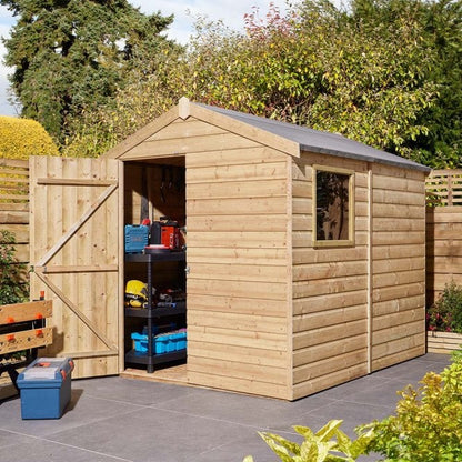 Rowlinson 6' x 8' Premier Shiplap Single Door Apex Shed