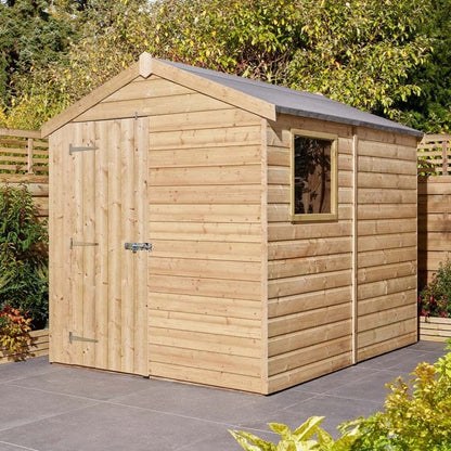 Rowlinson 6' x 8' Premier Shiplap Single Door Apex Shed