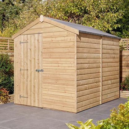 Rowlinson 6' x 8' Premier Shiplap Windowless Single Door Apex Shed