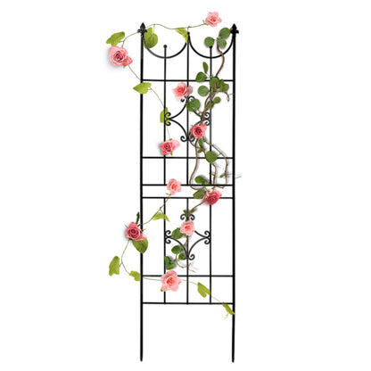 SCENDOR 1 Pack Garden Trellis, 70"H x 20"W Gardening Trellis, Garden Climbing Aid for Plants, Rustproof Metal Arch Trellises Vines Plant Support for
