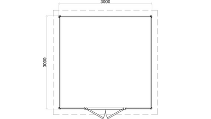 Lugarde Select - Whitby Flat Roof Prima Summerhouse 300x300cm